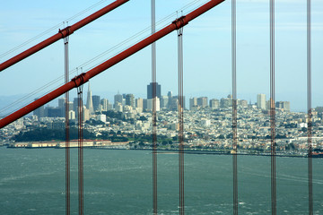 San Francisco seen through bridge