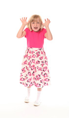 Scary young little girl