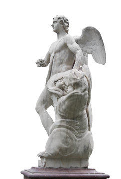Hermes or angel sculpture