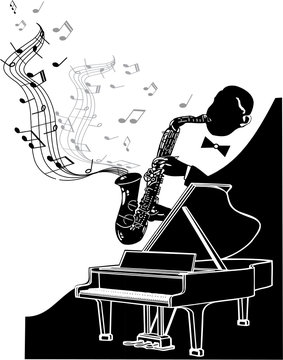 MUSICIEN NOIR EN MISIQUE