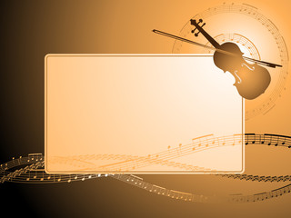 Musical violin frame