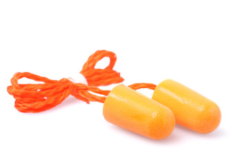 Orange earplugs