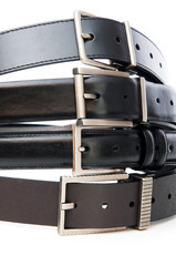 Leather belt isolated on the white background