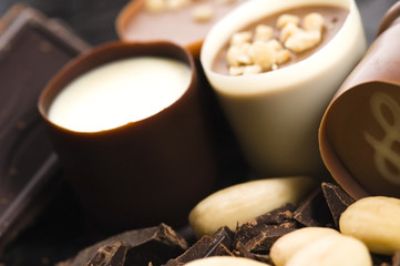 chocolates with sweet almonds