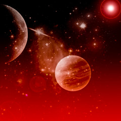 Obraz na płótnie Canvas kosmos rouge