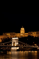 Fototapeta na wymiar Night lights in Budapest