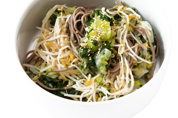 Japanischer Spinat Lauch Salat