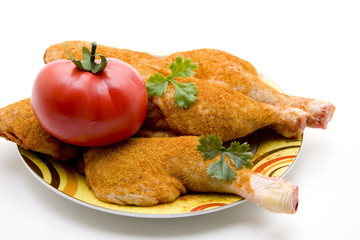 Hähnchenschenkel mit Tomate