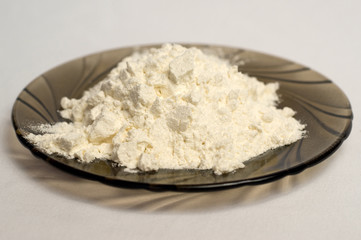 Wheat flour on a plate