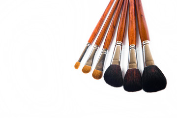 set of cosmetic brushes