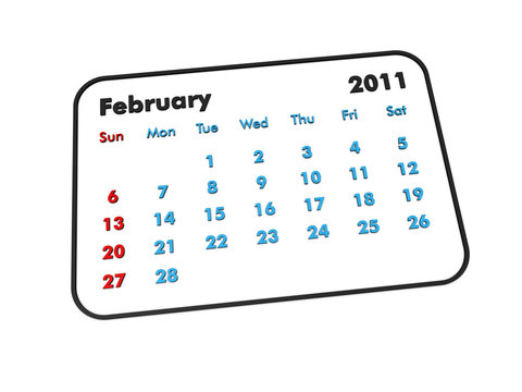 February 2011 calendar