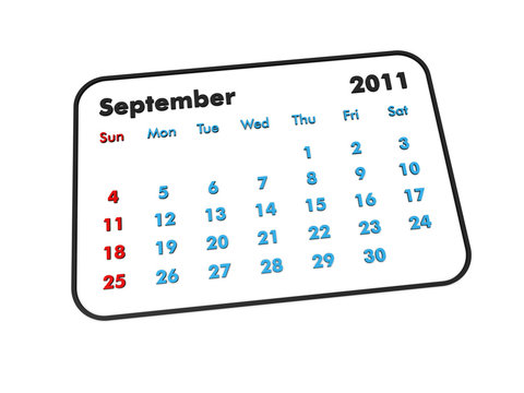 September 2011 calendar