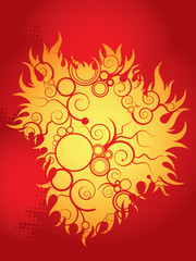 abstract fire color background