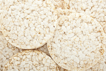 Background made of rice cakes pile