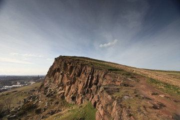Cliff over Edinburgh, Scottland
