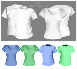 Vector. T-shirt design template (men and women).