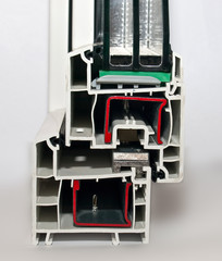 PVC profile system foe windows manufacturing