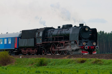 Plakat Retro steam train