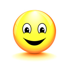 Smiley on white background