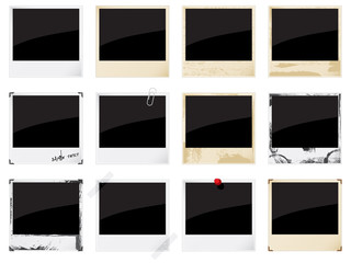 Vector empty instant photo framesf