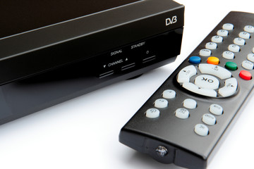 decoder digitale DVB con telecomando