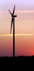 Fototapeta na wymiar Wind Turbine at Sunset