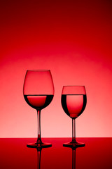 two wine glasses