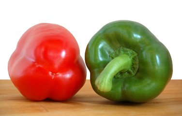 rote und grüne Paprika