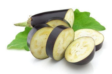 Cut aubergine