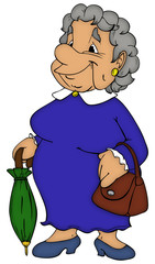 Oma, Großmutter, alt, Frau, Alter, Spaziergang