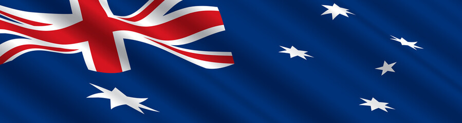 Australian Flag in the Wind © magcom