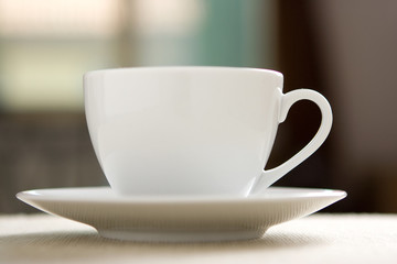 Perfect white coffee cup