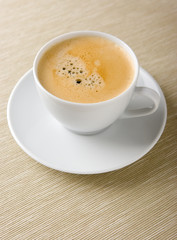 Close up of a delicious cup of coffee