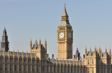 Fototapeta na wymiar Big Ben and the Houses of Parliament in London UK