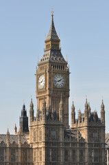 Fototapeta na wymiar Big Ben and the Houses of Parliament in London UK