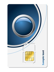 Sim card with abstract design