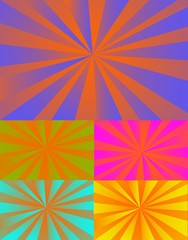 COLORED SUNRAYS BACKGROUNDS