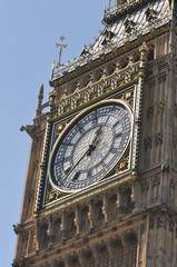 Fototapeta na wymiar The Clock face of Big Ben in London uk