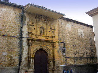 Fototapeta na wymiar Church La Iglesuela del Cid village Teruel Aragon Spain