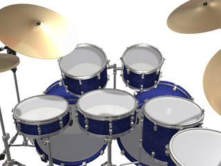 Obraz na płótnie Canvas Drum Kit isolated on a white background
