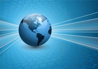 abstract background with world globe