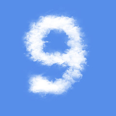 clouds in shape of figure nine