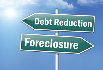 Way Signs "Debt Reduction - Foreclosure"