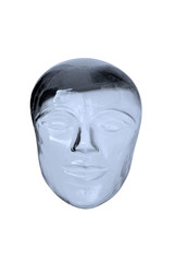 le masque de verre bleuté