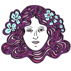 rostro de mujer modernista