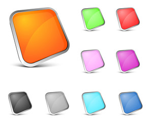 Color buttons on white background