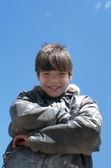 The boy against the sky