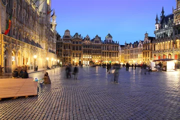 Deurstickers Grande Place  Grote Markt  Brussels  Belgium  Europe © ANADEL