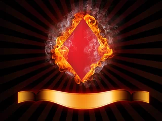 Photo sur Plexiglas Flamme Carte Diamants