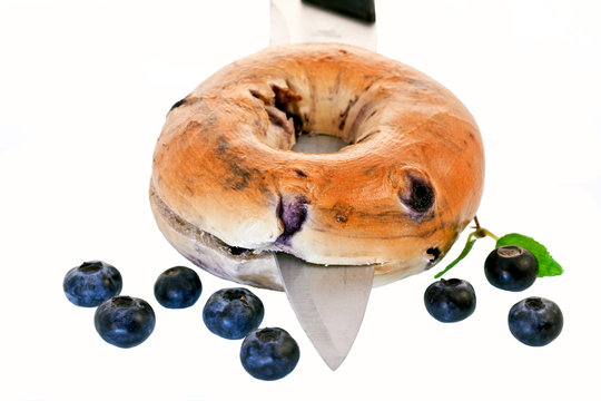 Sliced Blueberry Bagel